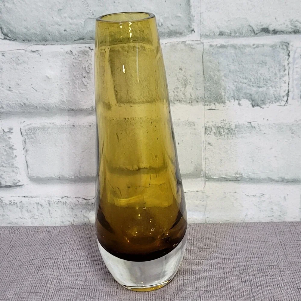 Vintage Mid Century Aseda Sweden Amber 7